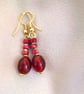 Ruby Red Teardrop Earrings