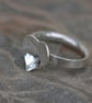 Silver Ring with Domed Heart, size M-N - Image 3