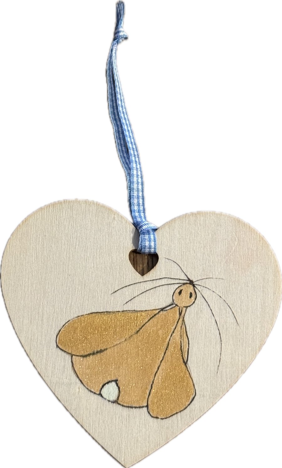 Gold Rabbit Bag Tag, Hanging Decoration 