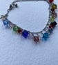 Ramona -Multi colour Glass Anklet 