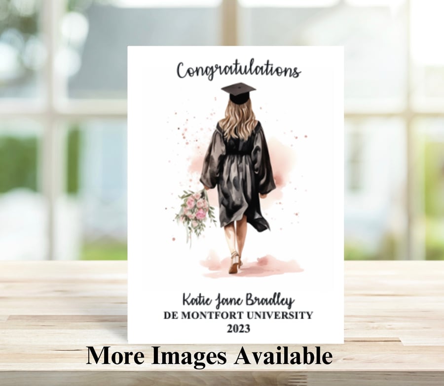 Personalised Graduation Card, Female Graduation Card