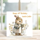 Personalised Bunny Birthday Card