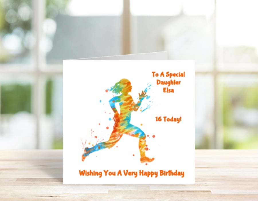 Personalised Running Birthday Card