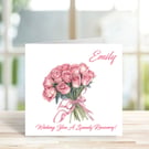 Personalised Get Well Soon Card, Floral Card, Get Well Card, Roses card