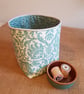Fabric storage container: aqua design  - Image 3