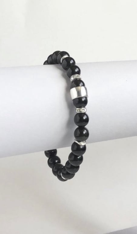 Men's Black Golden Obsidian Bracelet