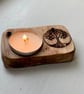 Tea light holder, candle holder, reclaimed wood