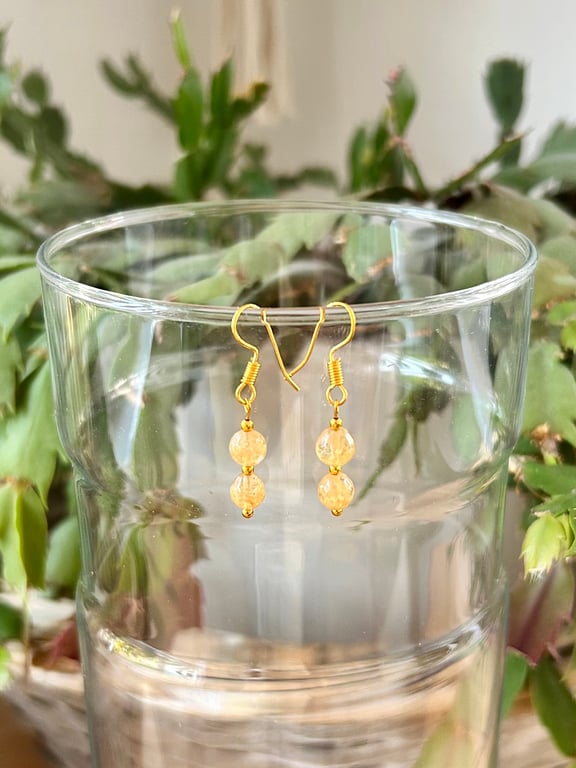 Golden Citrine earrings - November birthstone