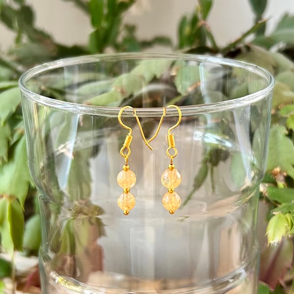 Golden Citrine earrings - November birthstone