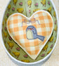 Embroidered Bluebird Lavender Heart - Image 3