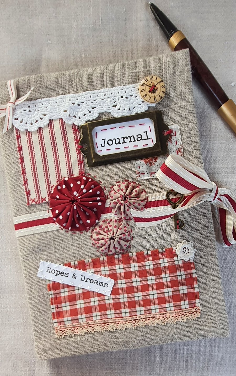 Handmade covered journal