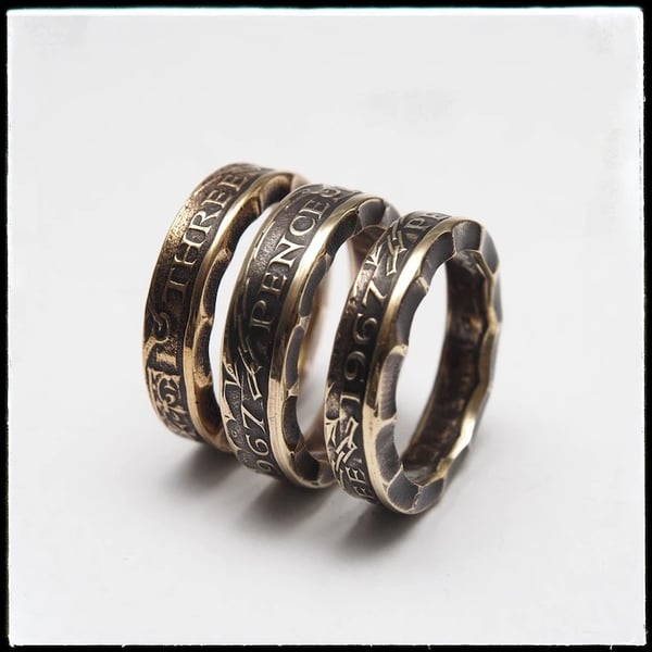 Coin Ring. Thrupenny Bit Ring.