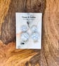 Handmade Lacy Polymer Clay Earrings with Pearls