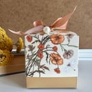 Golden wedding anniversary favour box birthday party floral sweet gift case