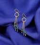 Handmade Gold Crystal Earrings, Dangle, Vibrant - Gift Boxed - Image 1