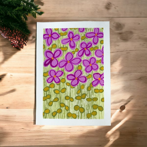 Bright Pink Flower Painting