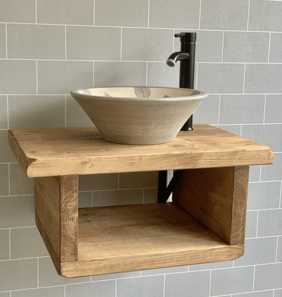 Hand crafted Rustic washstand Vanity unit