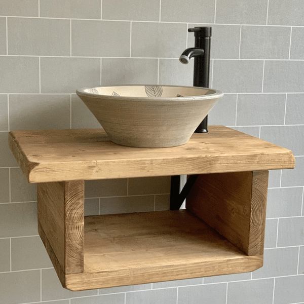 Hand crafted Rustic washstand Vanity unit