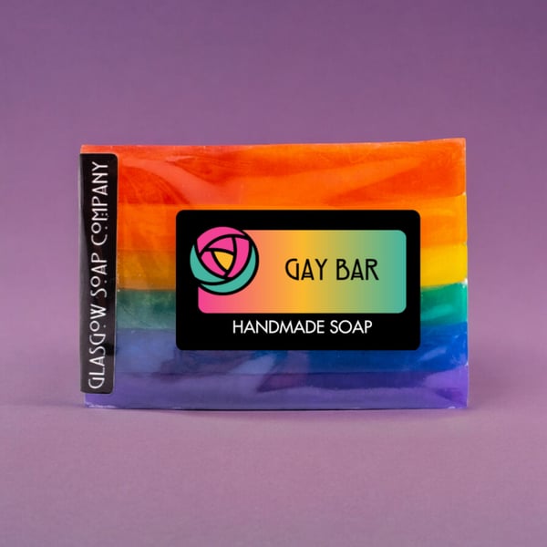 Gay Bar Handmade Rainbow Soap, Scottish Handmade Soap, Pride Soap