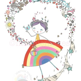 A Pocketful Of Wishes - A5 Giclee Print 