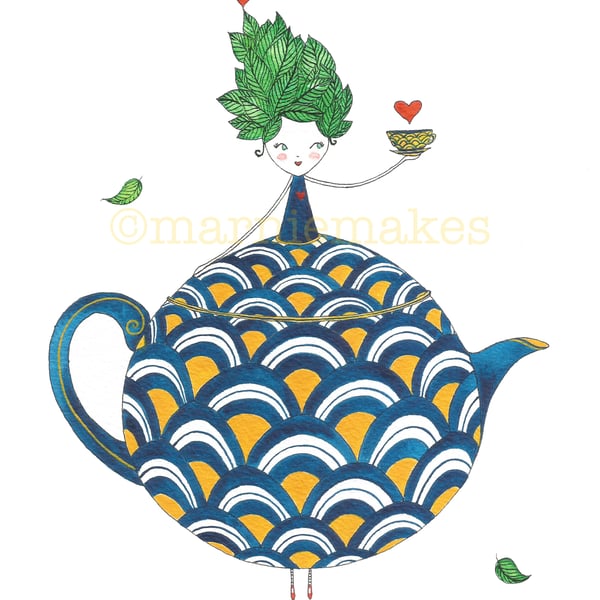 The Tea Lady - A5 Giclee Print 