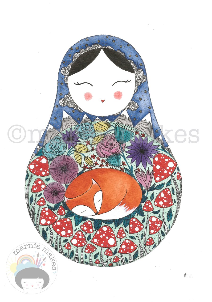 Mrs Moon- A5 Giclee Print 