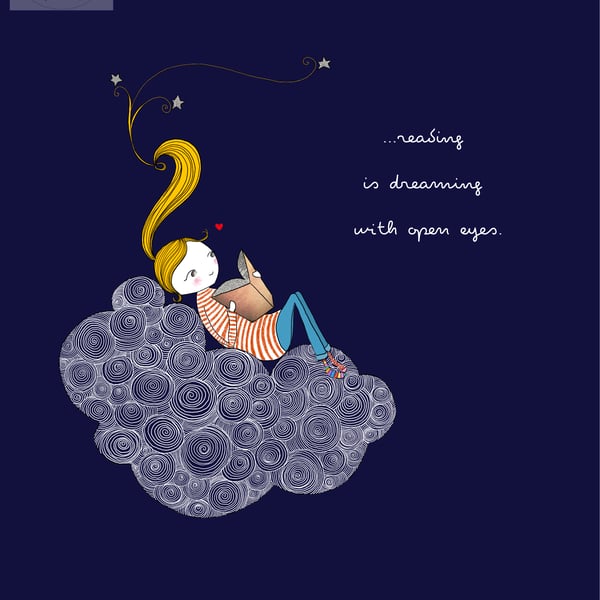 Reading Is Dreaming - A5 Giclee Print 