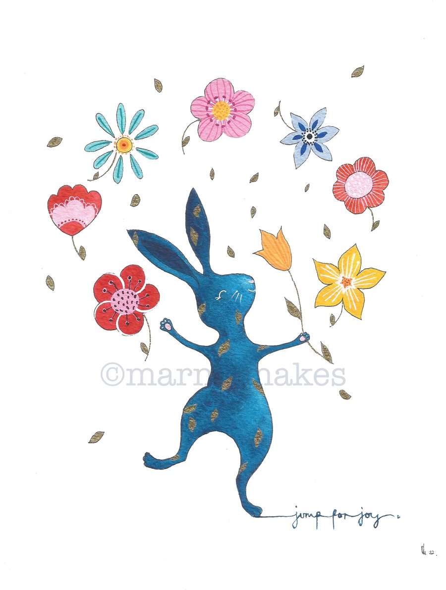 Flora & The midnight Garden - A5 had-finished giclee print 