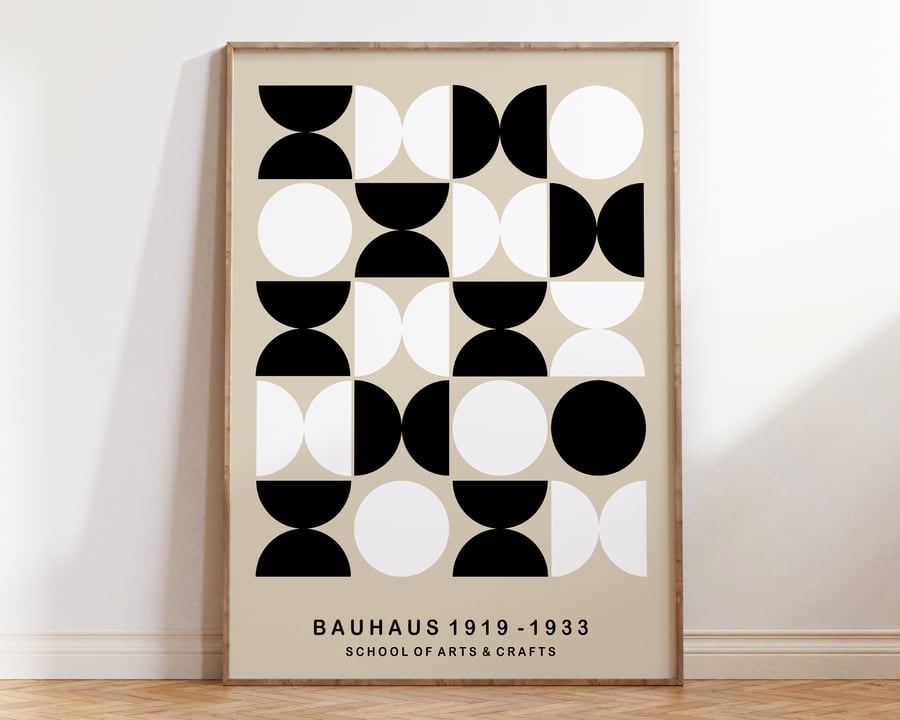 Bauhaus Minimal Geometric Poster A69