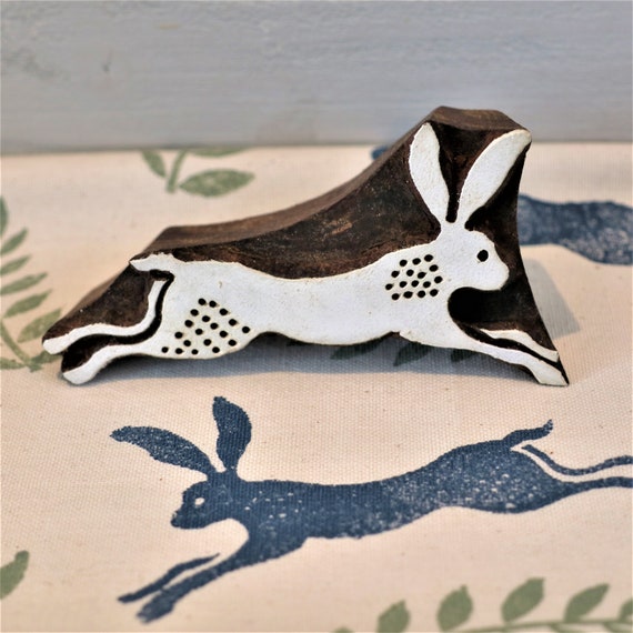 Indian Wooden Printing Block - Leaping Hare