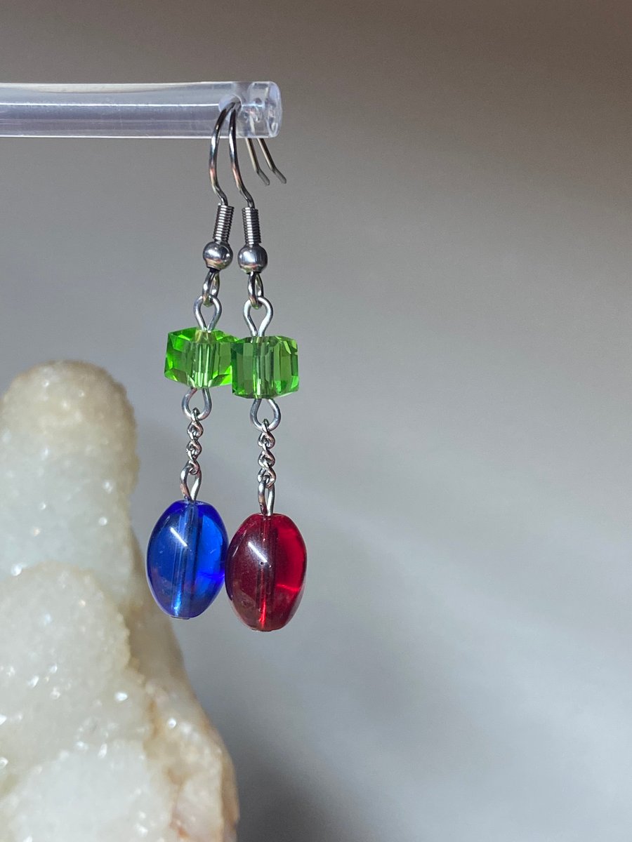 Red pill Blue pill Matrix inspired Earrings 