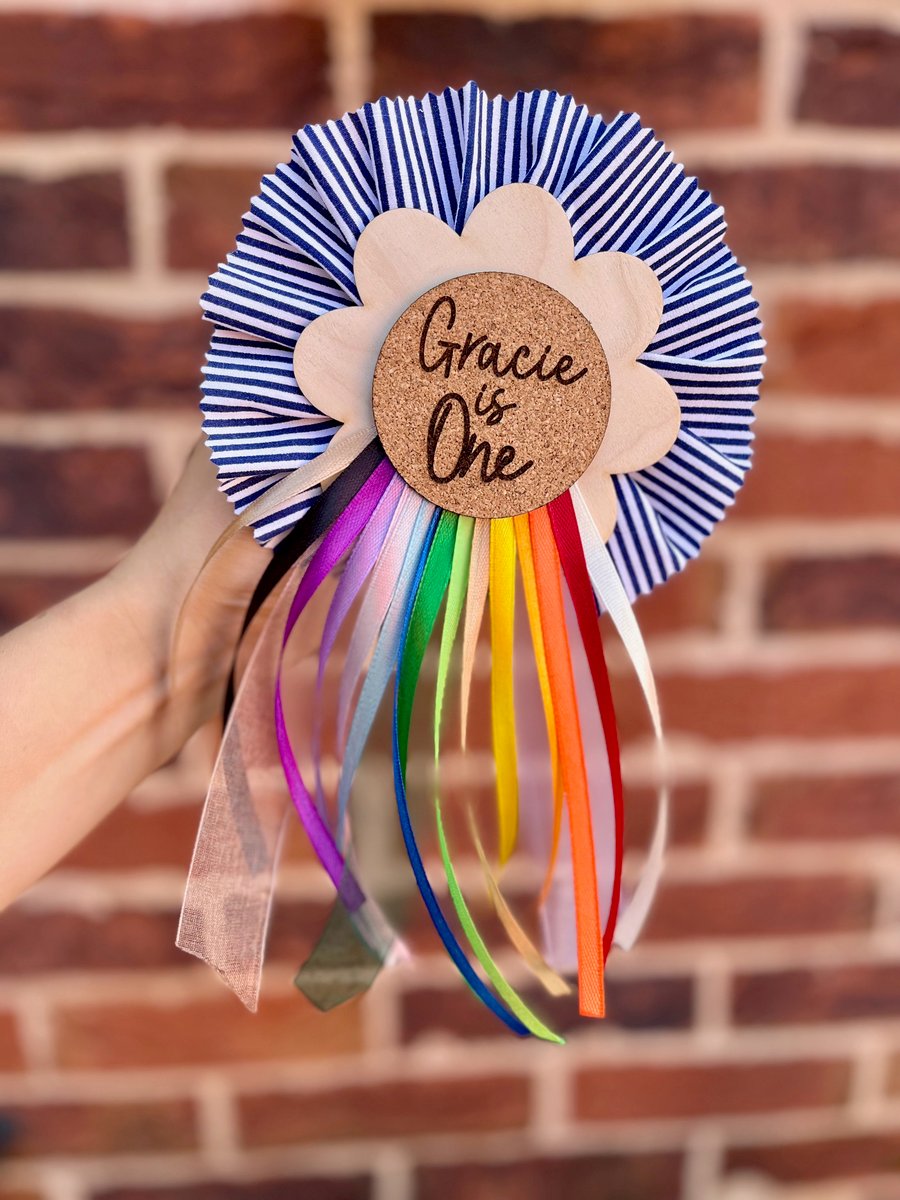 Personalised Birthday Rosette Badge