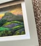 Roseberry Topping sunset needle felt Cleveland hills grey box frame  - Image 2