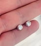 Recycled Handmade Sterling Silver Stud Earrings : Wedding