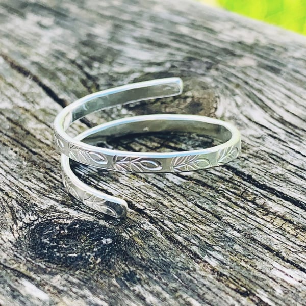 Recycled Handmade Sterling Silver Wrap Ring