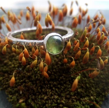 Recycled Handmade Sterling Silver Peridot Ring