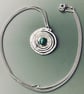 Recycled Sterling Silver Spiral Aventurine pendant: Silver