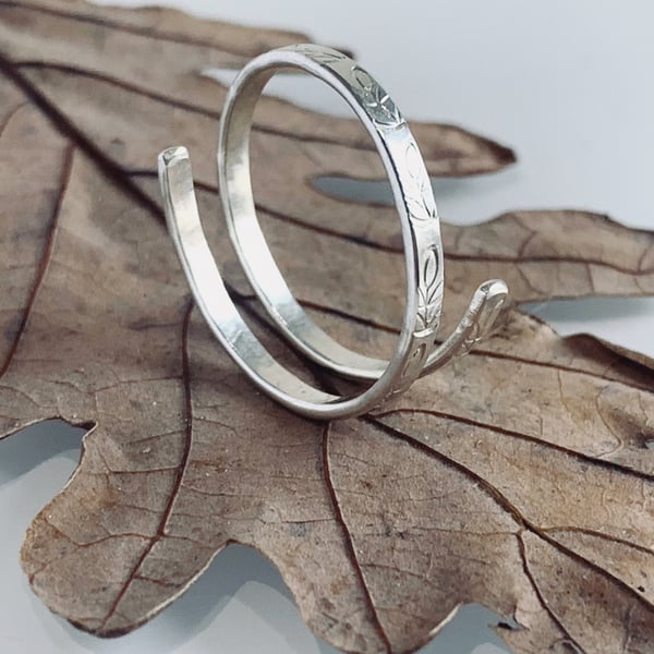 Recycled Handmade Sterling Silver Wrap Ring