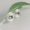 Recycled Sterling Silver Spiral Stud Earrings