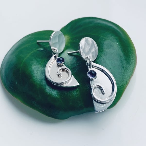 Recycled Handmade Sterling Silver drop Earrings