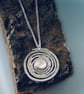 Recycled Sterling Silver Spiral Moonstone pendant