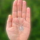 Recycled Sterling Silver Spiral Moonstone pendant: Wedding