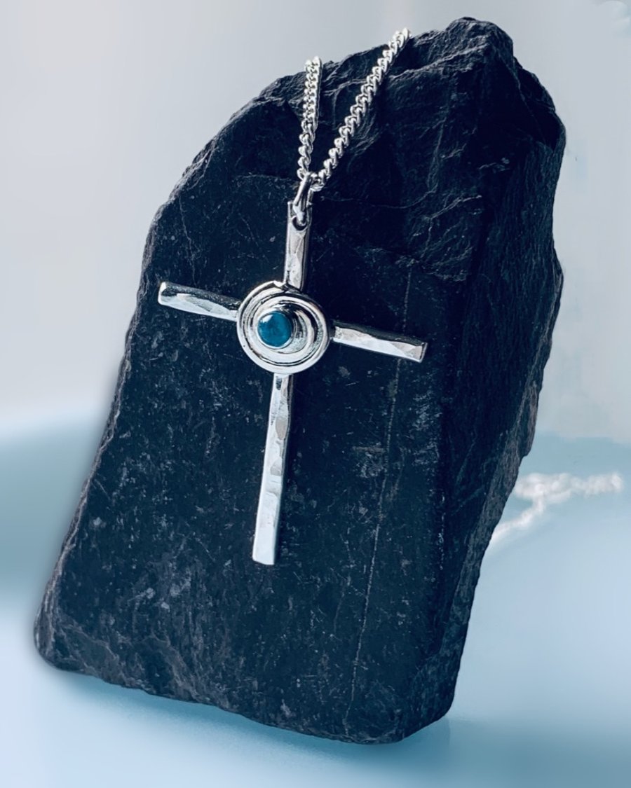 Recycled Handmade Sterling Silver Cross Pendant