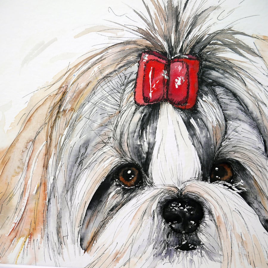 Shih Tzu, Shih Tzu Gift, Dog Lover, Original Painting