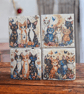 Cats Decoupaged Slate Coasters Set of 4