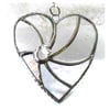 Silver Swirl Heart Stained Glass Suncatcher 101 25th Anniversary