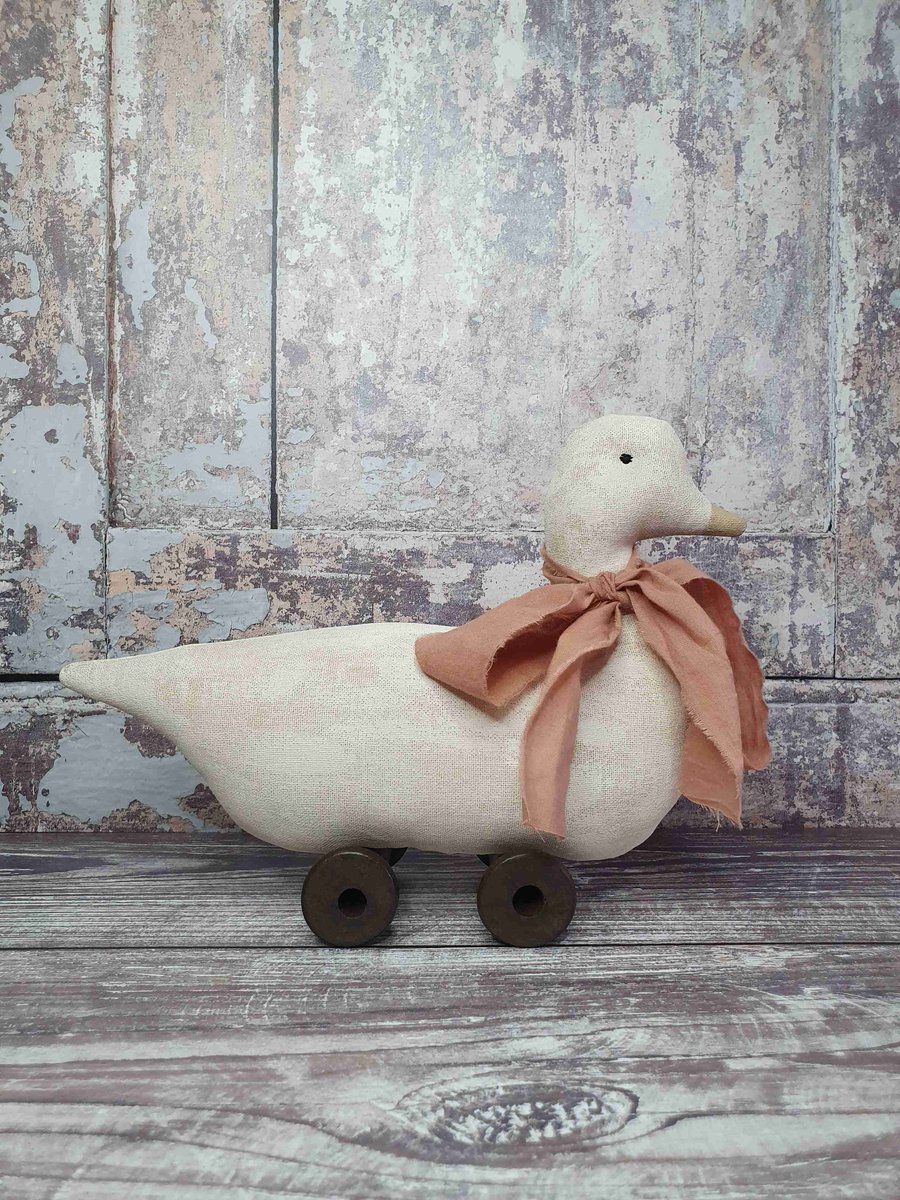 Primitive Vintage Style Toy Duck