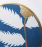 BOTANICAL CYANOTYPE PRINT CARD WITH GOLD LEAF - Image 2