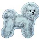 Bichon Frise Embroidered iron on or sew on patch