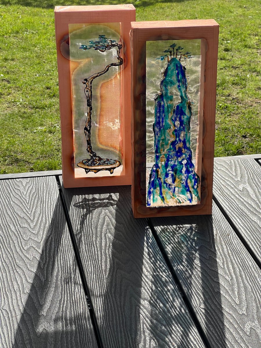 Melting Landscape enamel drawing art painting